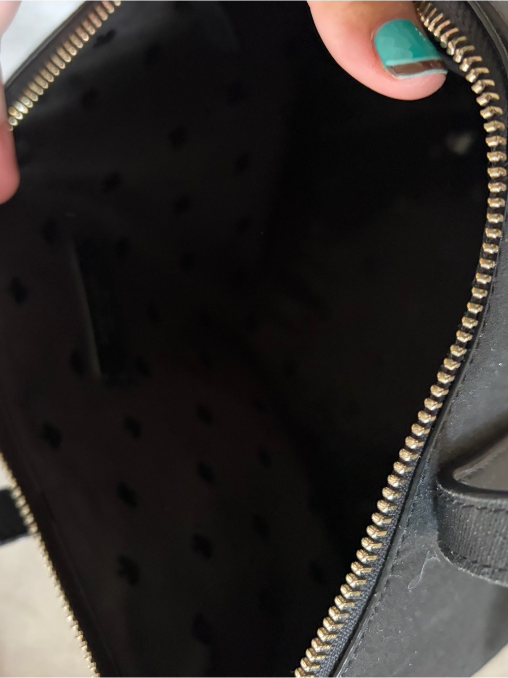 kate spade Black Leather Crossbody Tote with Gold Hardware - Picture 3 of 3